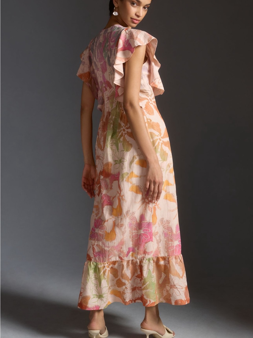 Anthropologie Maeve The Cassandra Maxi Dress Womens Size XS Floral Art to Wear - Picture 2 of 16
